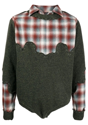 Maison Margiela x Pendleton yoke-detail jumper - Green