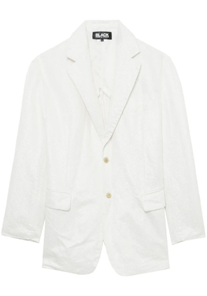 Black Comme Des Garçons asymmetric single-breasted blazer - White