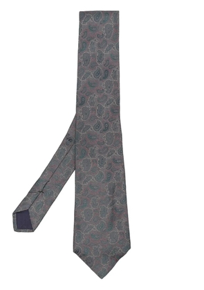 Versace Pre-Owned 1970s paisley-print silk tie - Blue