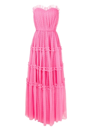 Lethicia Bronstein polka-dot pattern bustier dress - Pink