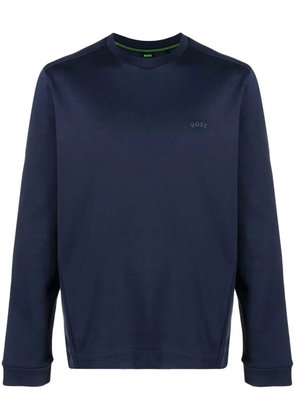 BOSS Salbo Curved logo-print sweatshirt - 410 - NAVY