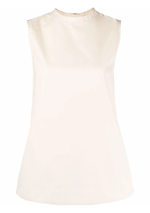 Jil Sander sleeveless cotton top - Neutrals
