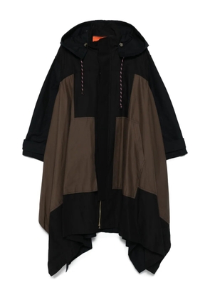 colville asymmetric parka coat - Black