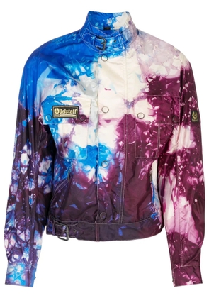 Stain Shade graphic-print patch-detail jacket - Blue