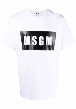 MSGM logo-print cotton T-shirt - White