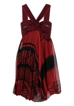 Jean Paul Gaultier Pre-Owned 2000s abstract-print halterneck dress - Black