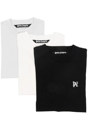 Palm Angels monogram-embroidered T-shirt (pack of three) - White