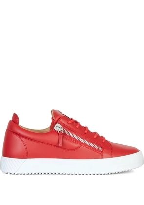 Giuseppe Zanotti Frankie double-zip low-top sneakers - Red