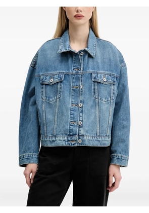 HUGO heart-logo denim jacket - Blue
