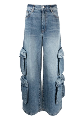 AMIRI Baggy mid-rise wide-leg jeans - Blue