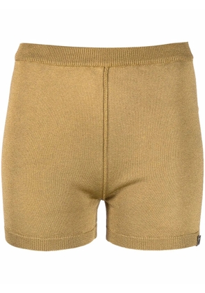 1017 ALYX 9SM metallic-thread knitted shorts - Gold