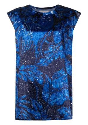 Yohji Yamamoto Pre-Owned 2000s leaf-print blouse - Blue