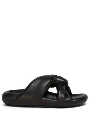 Marni Bubble twist-detail leather sandals - Black
