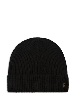 Polo Ralph Lauren signature-cuffed beanie hat - Black