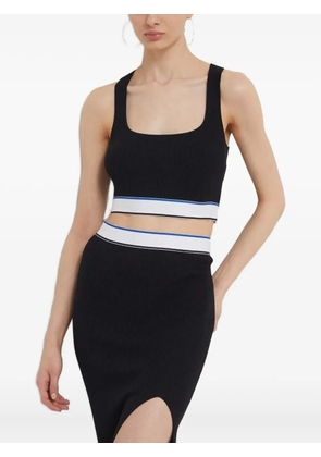 HUGO ribbed-knit cropped top - Black