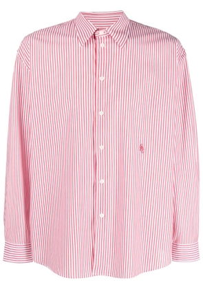 Sporty & Rich stripe-print cotton shirt - Red
