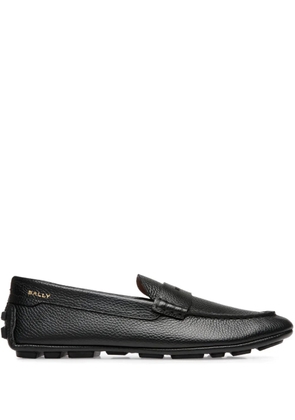 Bally Kerbs Driver in Grained Leather wide foot morphology - Black
