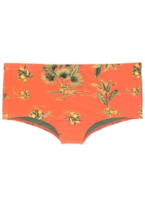 Lygia & Nanny leaf-print swimming trunks - Orange