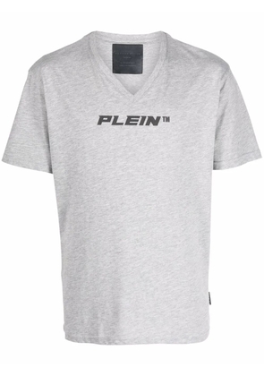 Philipp Plein V-neck logo-print T-shirt - Grey