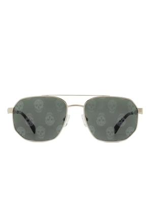 Alexander McQueen Eyewear skull-print sunglasses - Silver