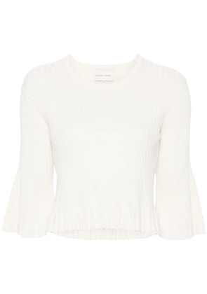 LouLou de Saison Ammi ribbed knitted top - Neutrals