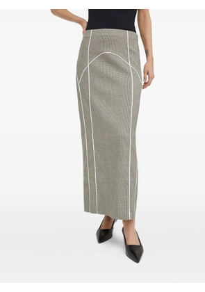 Gestuz houndstooth panelled skirt - Grey