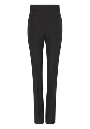 Ferragamo pressed-crease virgin wool tailored trousers - Black