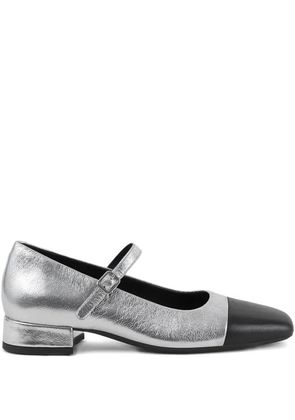 VAGABOND 25mm Debbi metallic-leather pumps - Silver