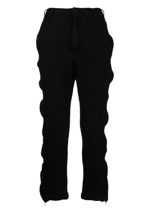 Black Comme Des Garçons zipper-trim trousers