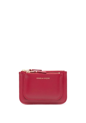 Comme Des Garçons Wallet logo-stamp leather purse - Red