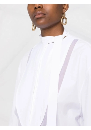 Valentino Garavani side neck tie-fastening blouse - White