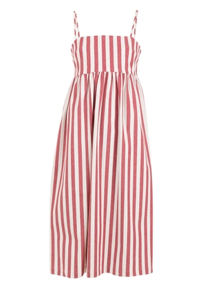 Olympiah stripe-pattern sleeveless dress - Red