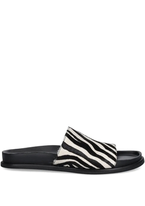 VAGABOND Effie zebra-print slides - Black