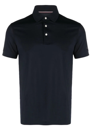 Tommy Hilfiger logo-embroidered cotton polo shirt - Blue
