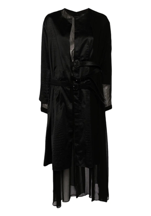 Junya Watanabe wrap around belted dress - Black