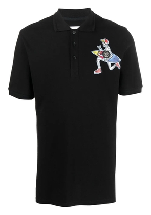 Philipp Plein graphic-print polo shirt - Black