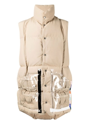 Takahiromiyashita The Soloist high-neck padded gilet - Brown
