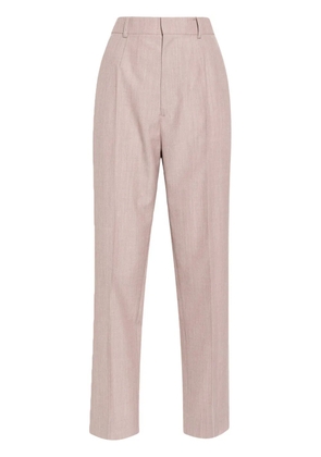 Victoria Beckham virgin wool straight-leg trousers - Pink
