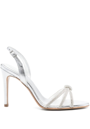 GINISSIMA 95mm Daisy sandals - Silver