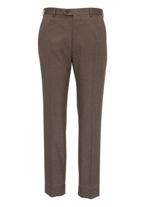 Brioni straight-leg tailored wool trousers - Brown