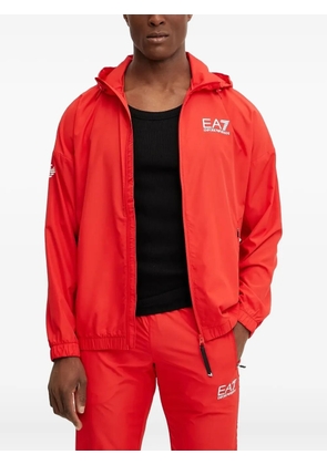 Ea7 Emporio Armani logo-detail track hoodie - Red