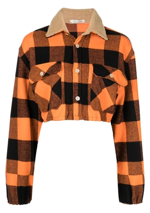 ROMEO HUNTE Lucy flannel cropped jacket - Orange