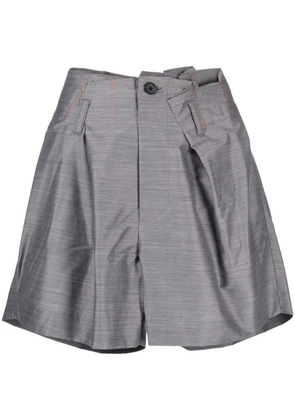 Kolor asymmetric-design relaxed shorts - Grey