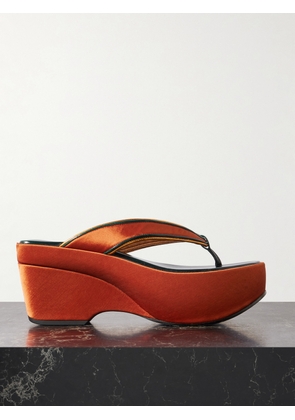 Dries Van Noten - Satin Platform Sandals - Orange - IT36,IT37,IT38,IT39,IT40,IT41