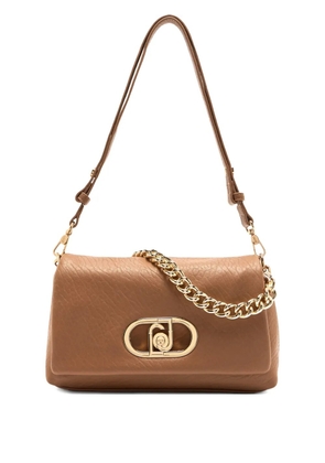 LIU JO medium LaPuffy logo-plaque chain-strap shoulder bag - Brown