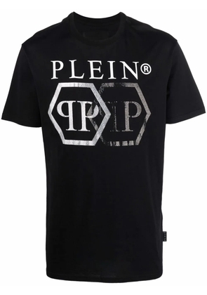 Philipp Plein hexagon crystal logo T-shirt - Black