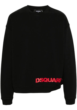 DSQUARED2 logo-print cotton sweatshirt - Black