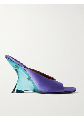 Dries Van Noten - Satin Wedge Sandals - Purple - IT35,IT36,IT37,IT38,IT40,IT41
