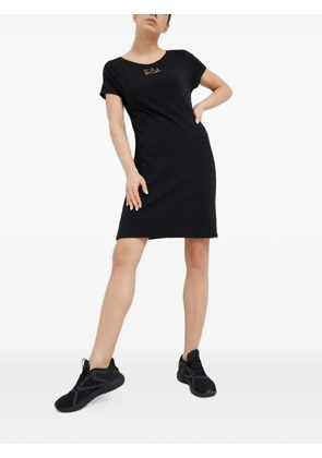 Ea7 Emporio Armani logo short-sleeve dress - Black