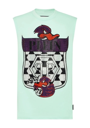 Philipp Plein logo-print tank top - Green